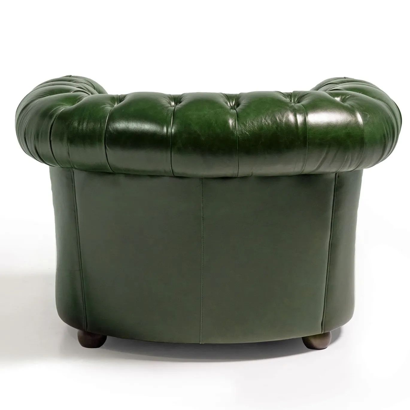 Poltrona Chesterfield pelle verde scuro