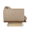 Poltrona Connor marrone con base in rovere