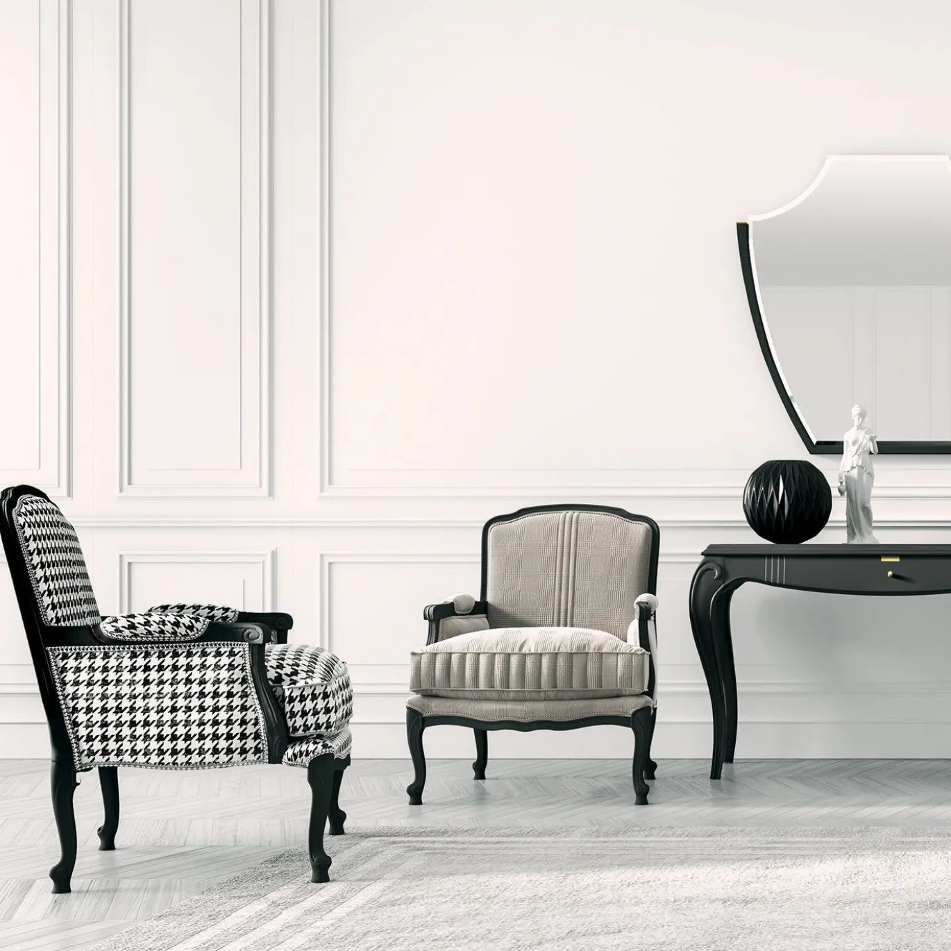 Poltrona con struttura in legno Beverly Hills
