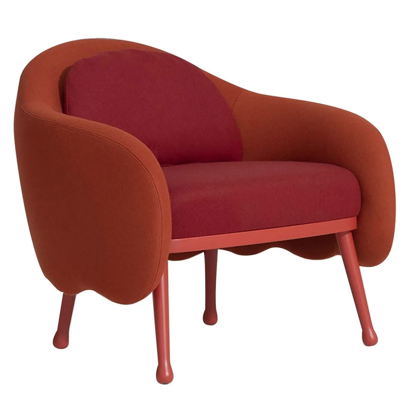 Poltrona Corolla 271 rosso e arancio di Cristina Celestino