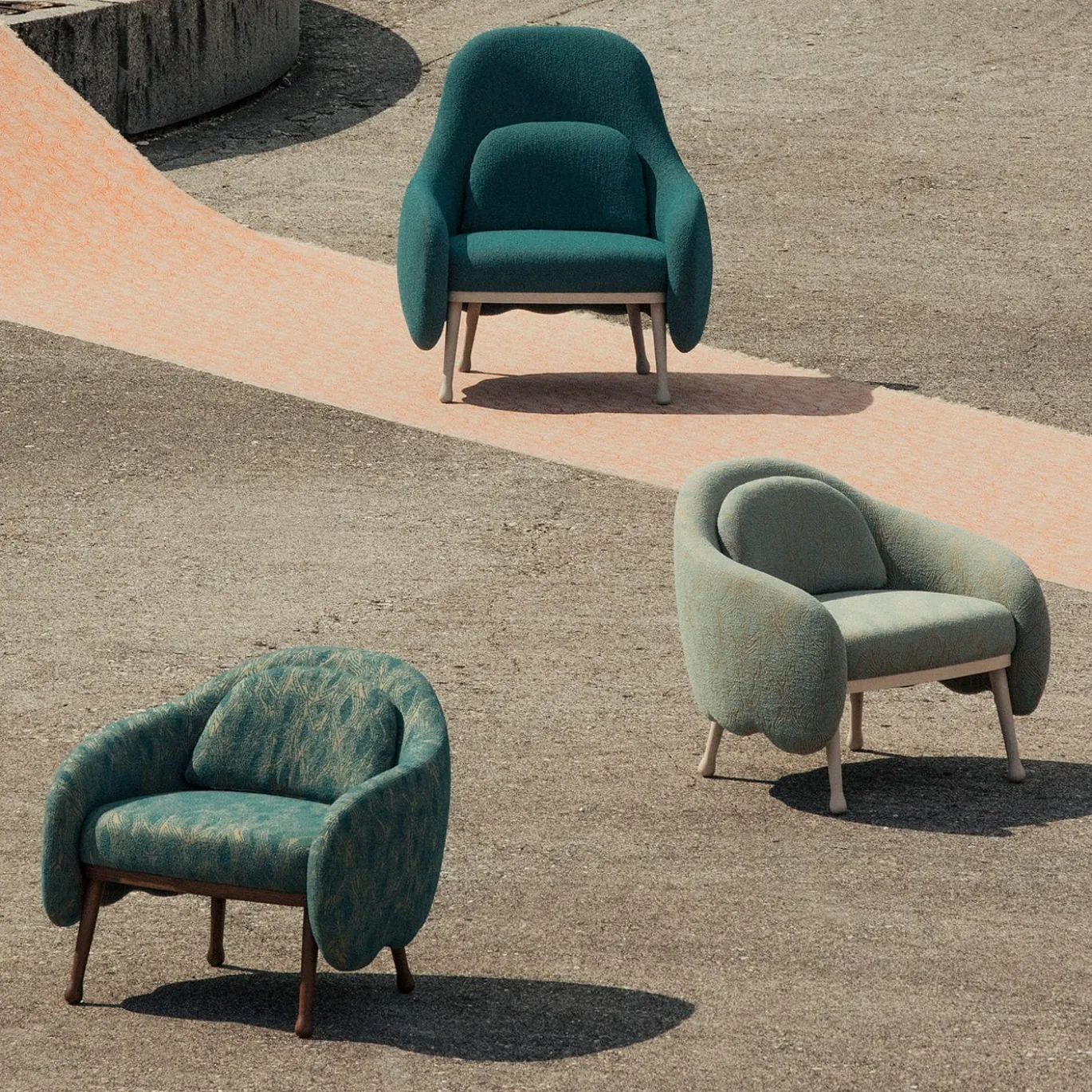Poltrona Corolla 271 Teal di Cristina Celestino