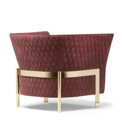 Poltrona Cosmo in pelle rossa