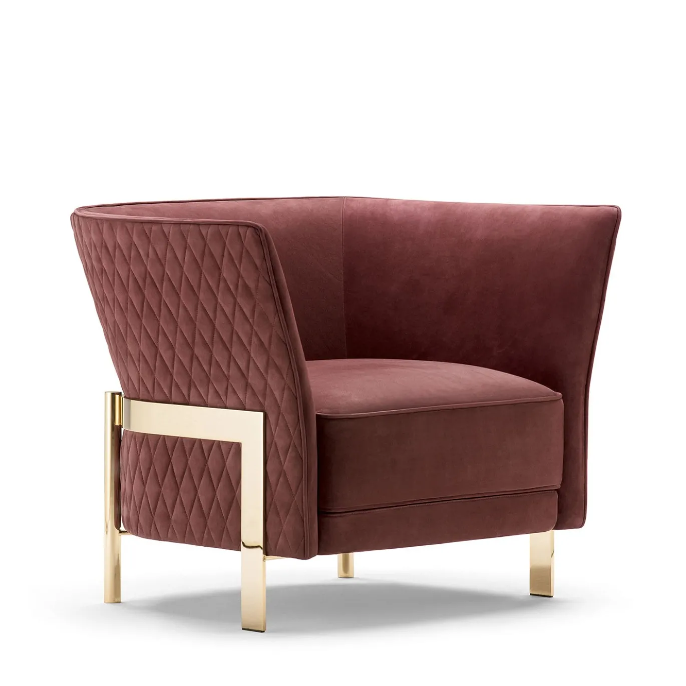Poltrona Cosmo in pelle rossa