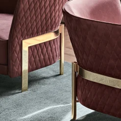 Poltrona Cosmo in pelle rossa