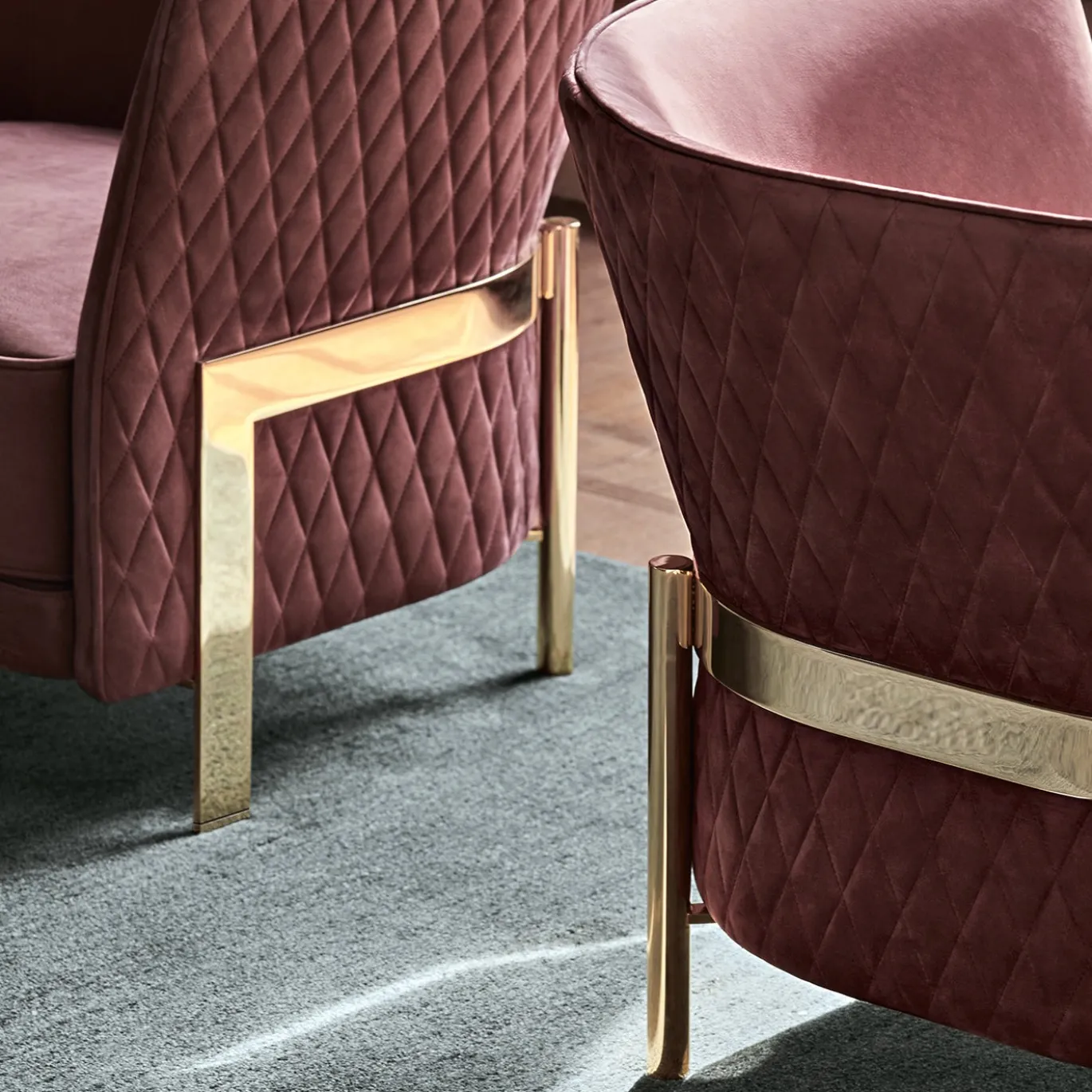 Poltrona Cosmo in pelle rossa