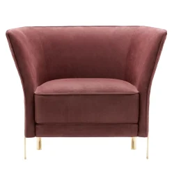 Poltrona Cosmo in pelle rossa