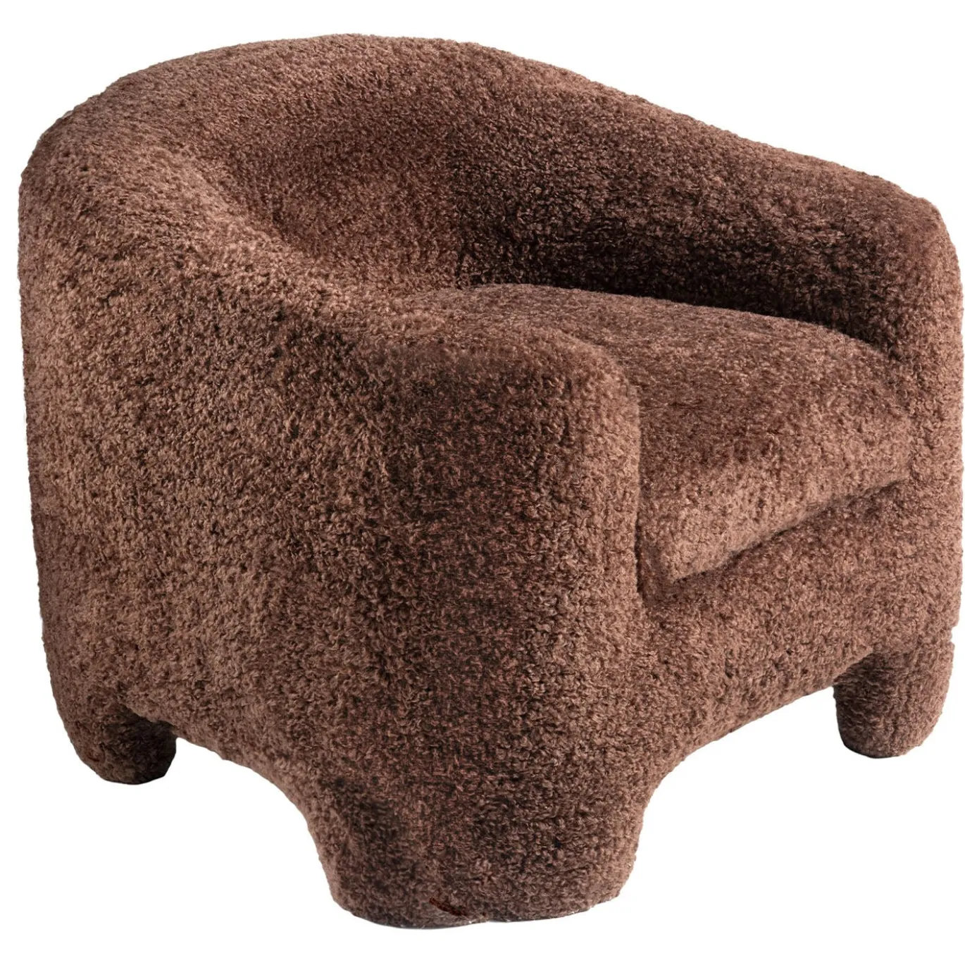 Poltrona curva marrone Huit Huit