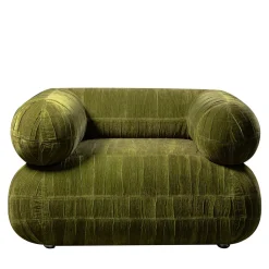 Poltrona Diomira in Velluto Verde