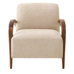 Poltrona Domino in noce beige