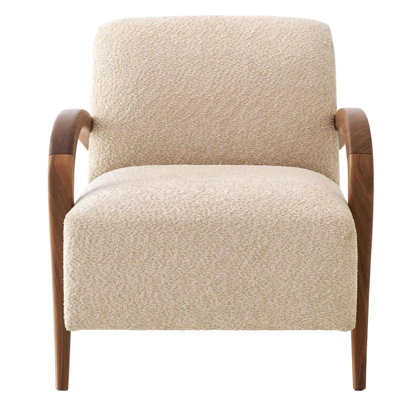 Poltrona Domino in noce beige