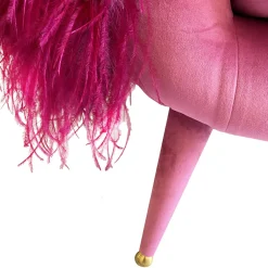 Poltrona Dream in Velluto Rosa