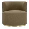 Poltrona Duke Marrone con base dorata