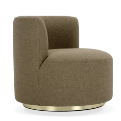 Poltrona Duke Marrone con base dorata