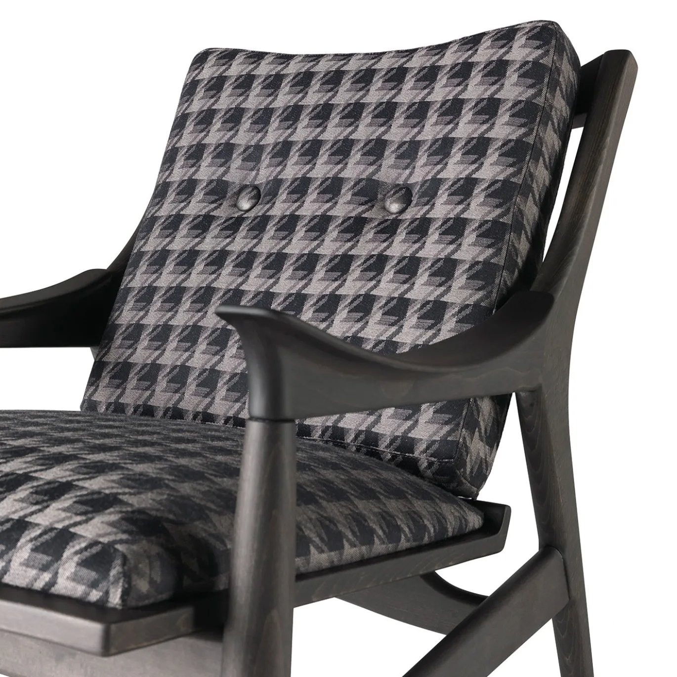 Poltrona Franklin in Pied de Poule Grigio
