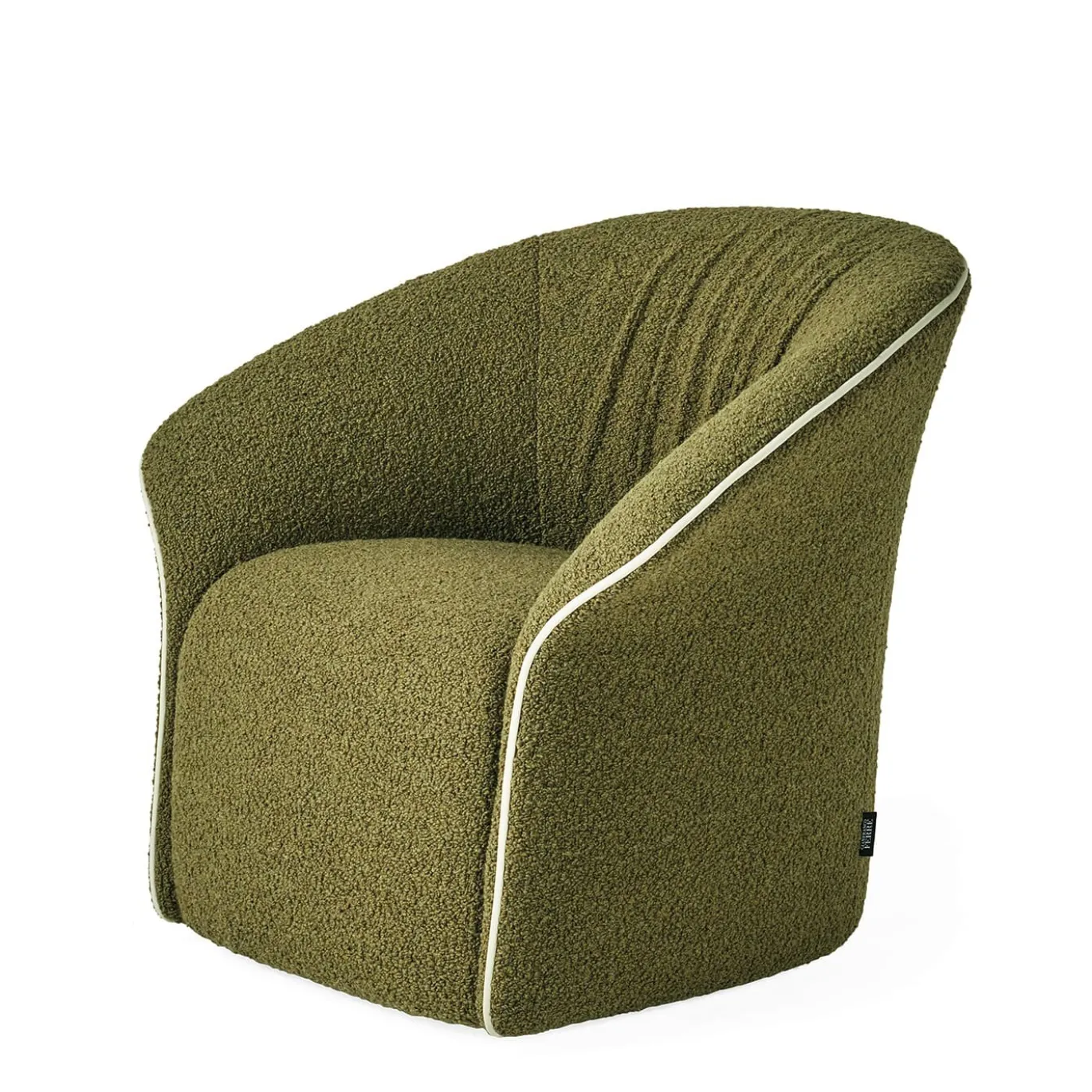 Poltrona Fulham in Bouclé Verde