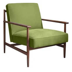 Poltrona Gaia in Lino-Cotone Verde Avocado
