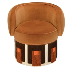 Poltrona girevole Cognac Pirouette Cleo