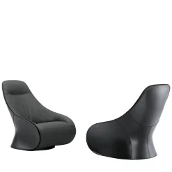 Poltrona girevole Derby grigio scuro con pouf di Noé Duchaufour-Lawrance