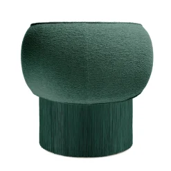 Poltrona girevole in tessuto Bouclé verde Pirouette #2