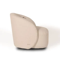 Poltrona girevole Muffin bianco panna