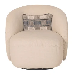 Poltrona girevole Muffin bianco panna