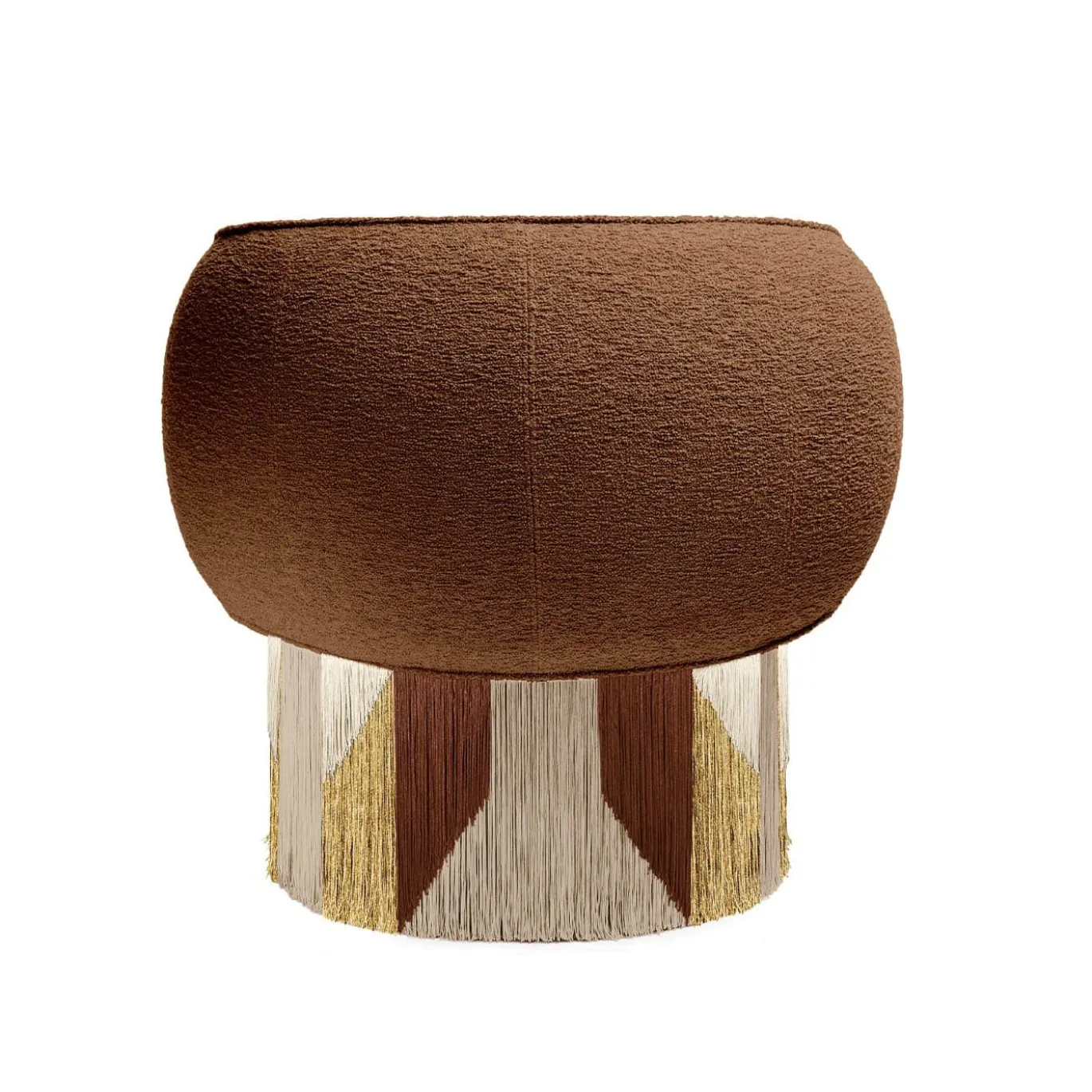 Poltrona girevole Pirouette Clu Brown di Lorenza Bozzoli