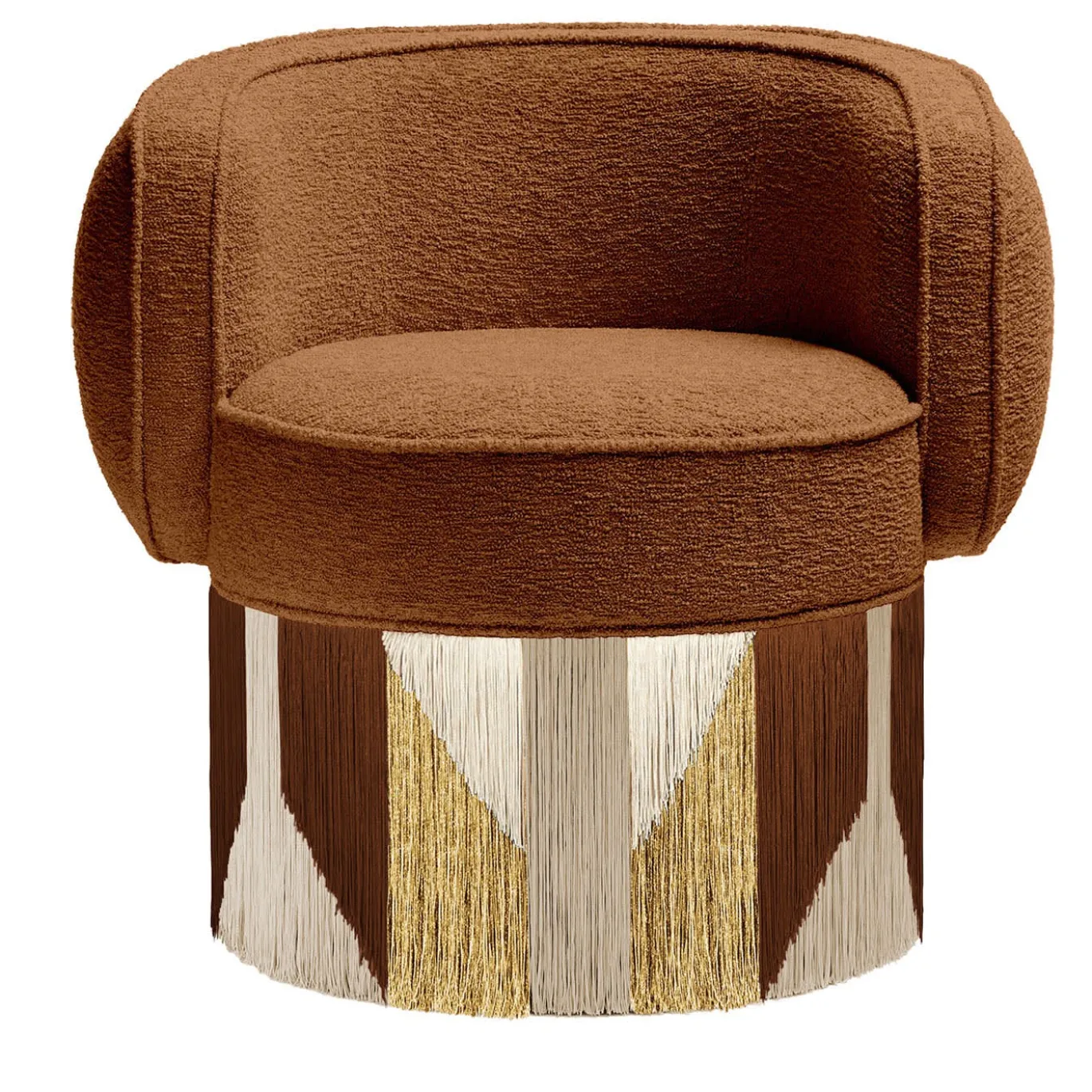 Poltrona girevole Pirouette Clu Brown di Lorenza Bozzoli