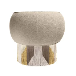 Poltrona girevole Pirouette Clu Tribe Beige di Lorenza Bozzoli