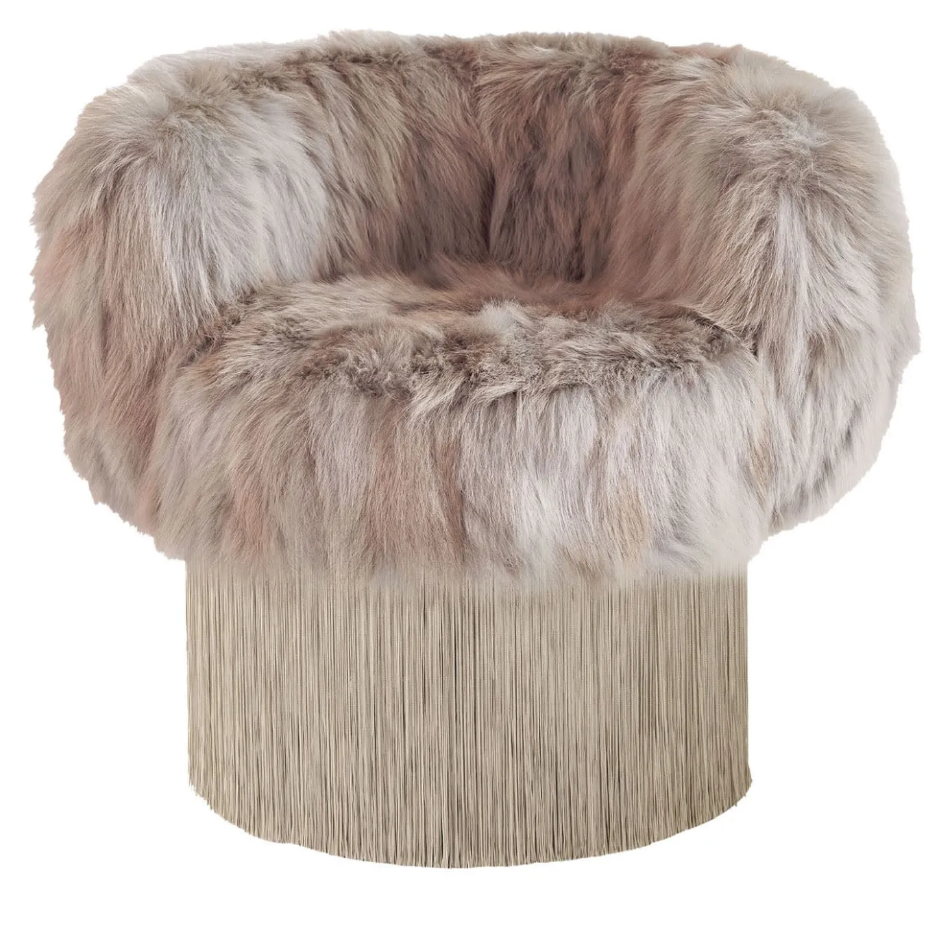 Poltrona girevole Pirouette rosa cipria