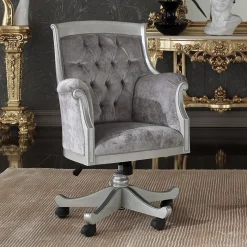 Poltrona girevole San Remo con cristalli Swarovski