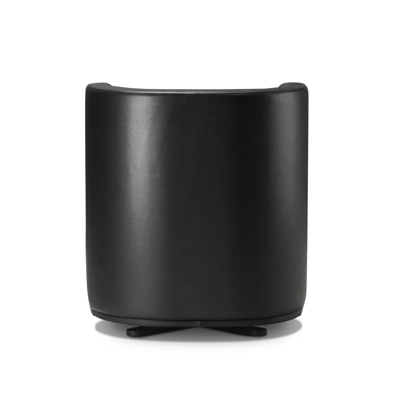 Poltrona girevole Spritz in pelle nera di Lorenza Bozzoli