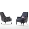 Poltrona Heron grigio e viola