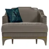 Poltrona in pelle beige