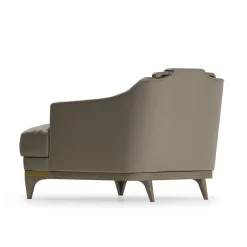 Poltrona in pelle beige