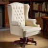 Poltrona in pelle crema