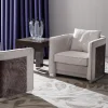 Poltrona in pelle Nabuk beige