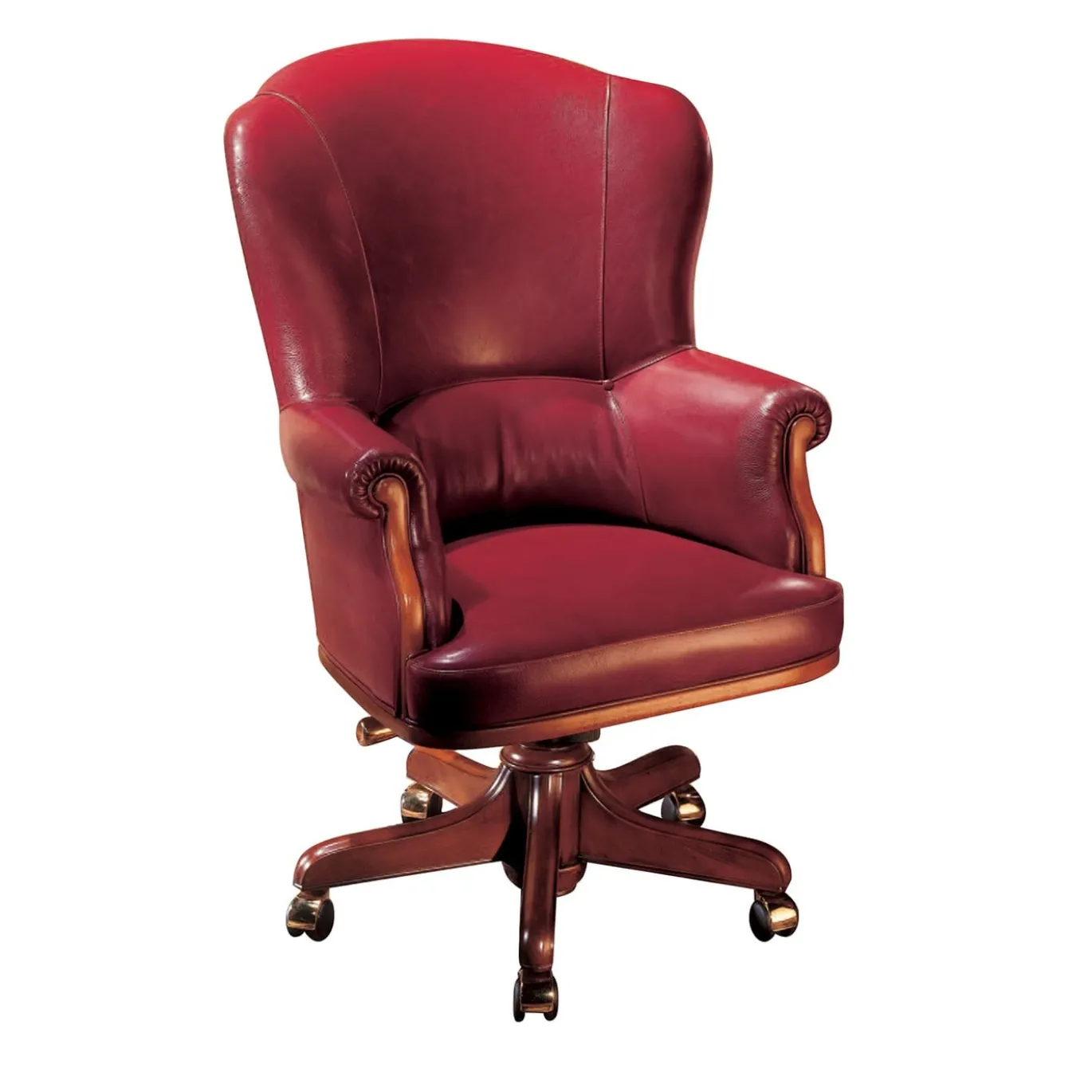 Poltrona in pelle rossa