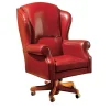 Poltrona in pelle rosso intenso
