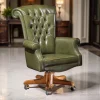 Poltrona in pelle verde