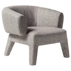 Poltrona Lola in tessuto greige di Paola Navone