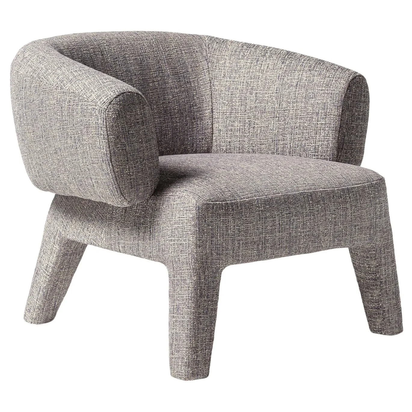 Poltrona Lola in tessuto greige di Paola Navone