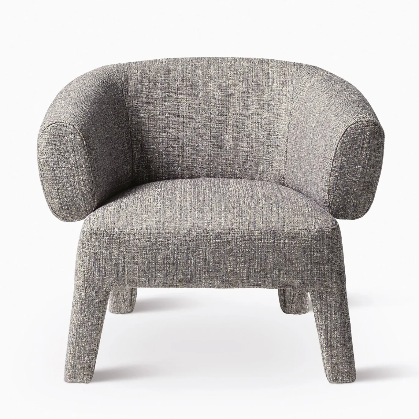 Poltrona Lola in tessuto greige di Paola Navone