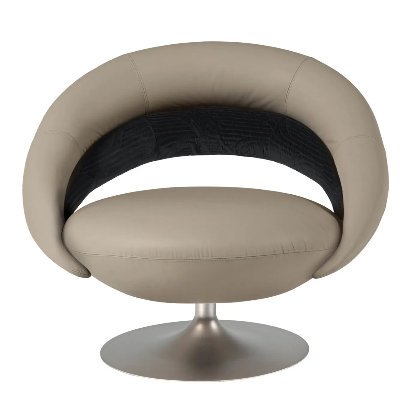 Poltrona Lounge Chantal in Pelle Beige