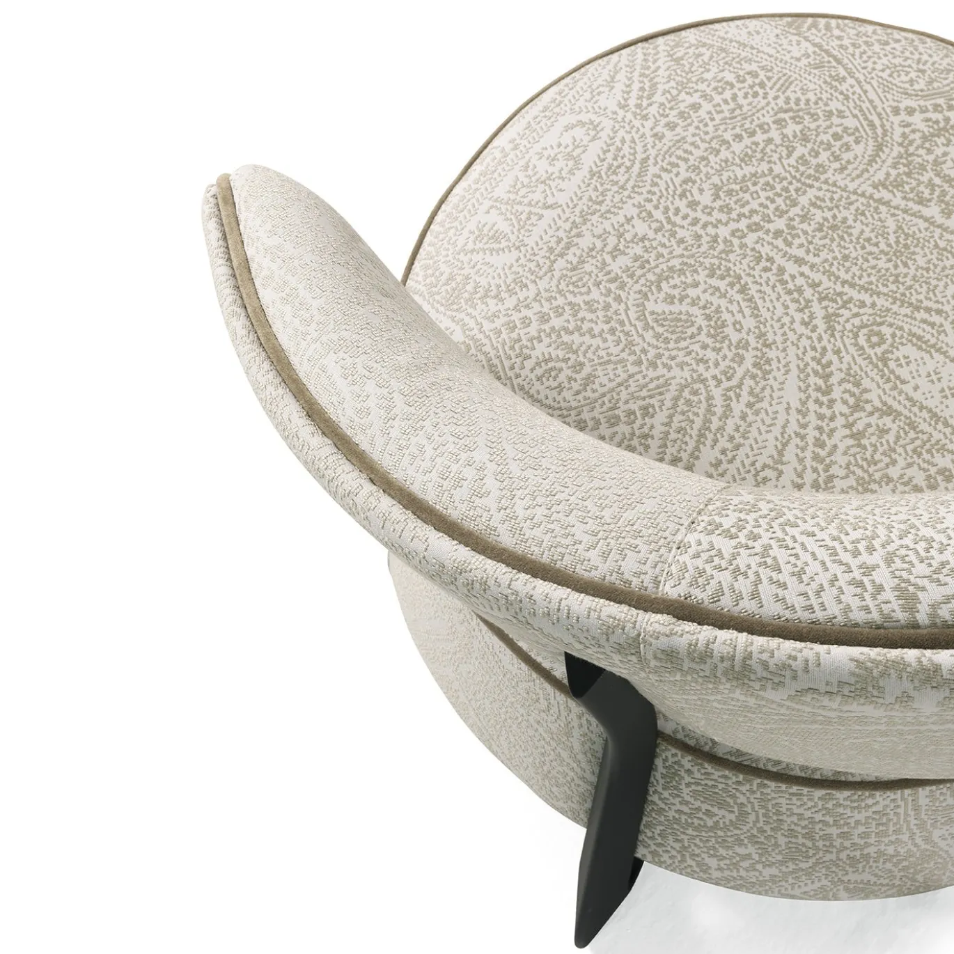 Poltrona Lounge Diana in Velluto Beige
