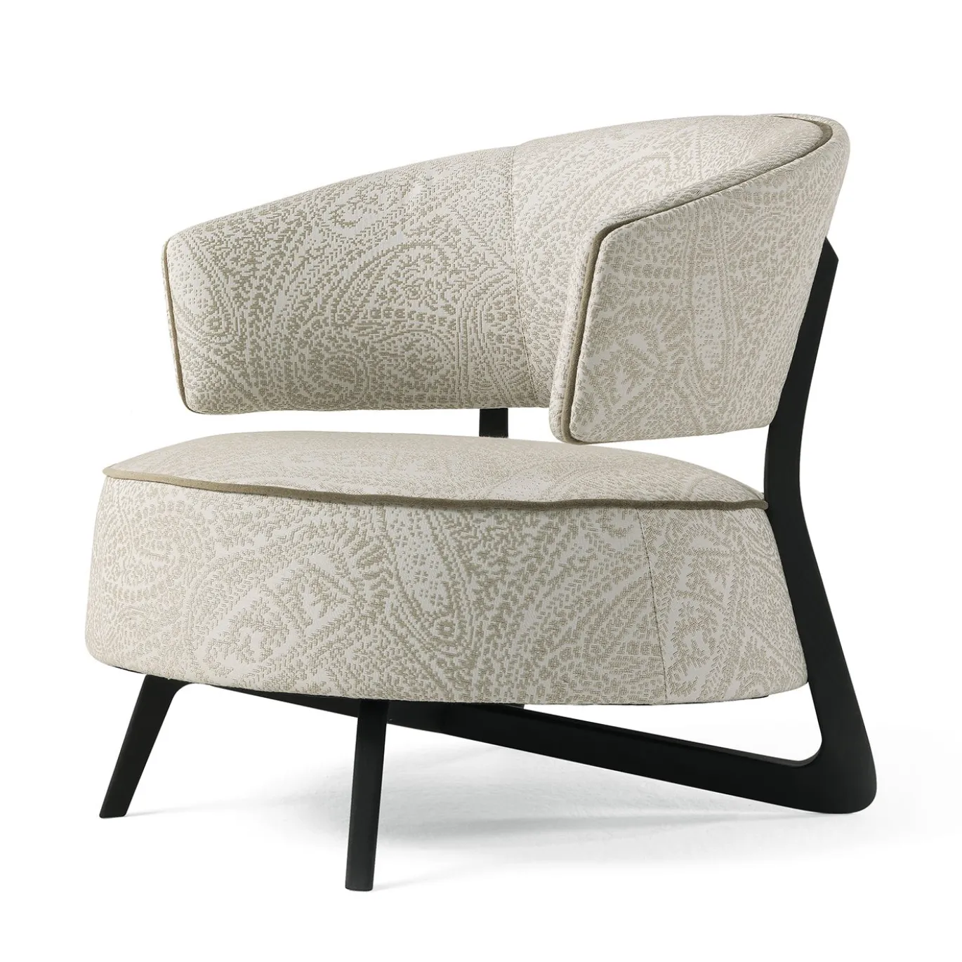 Poltrona Lounge Diana in Velluto Beige