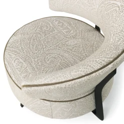 Poltrona Lounge Diana in Velluto Beige