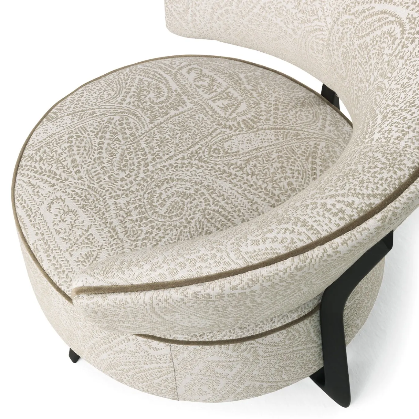 Poltrona Lounge Diana in Velluto Beige
