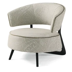 Poltrona Lounge Diana in Velluto Beige