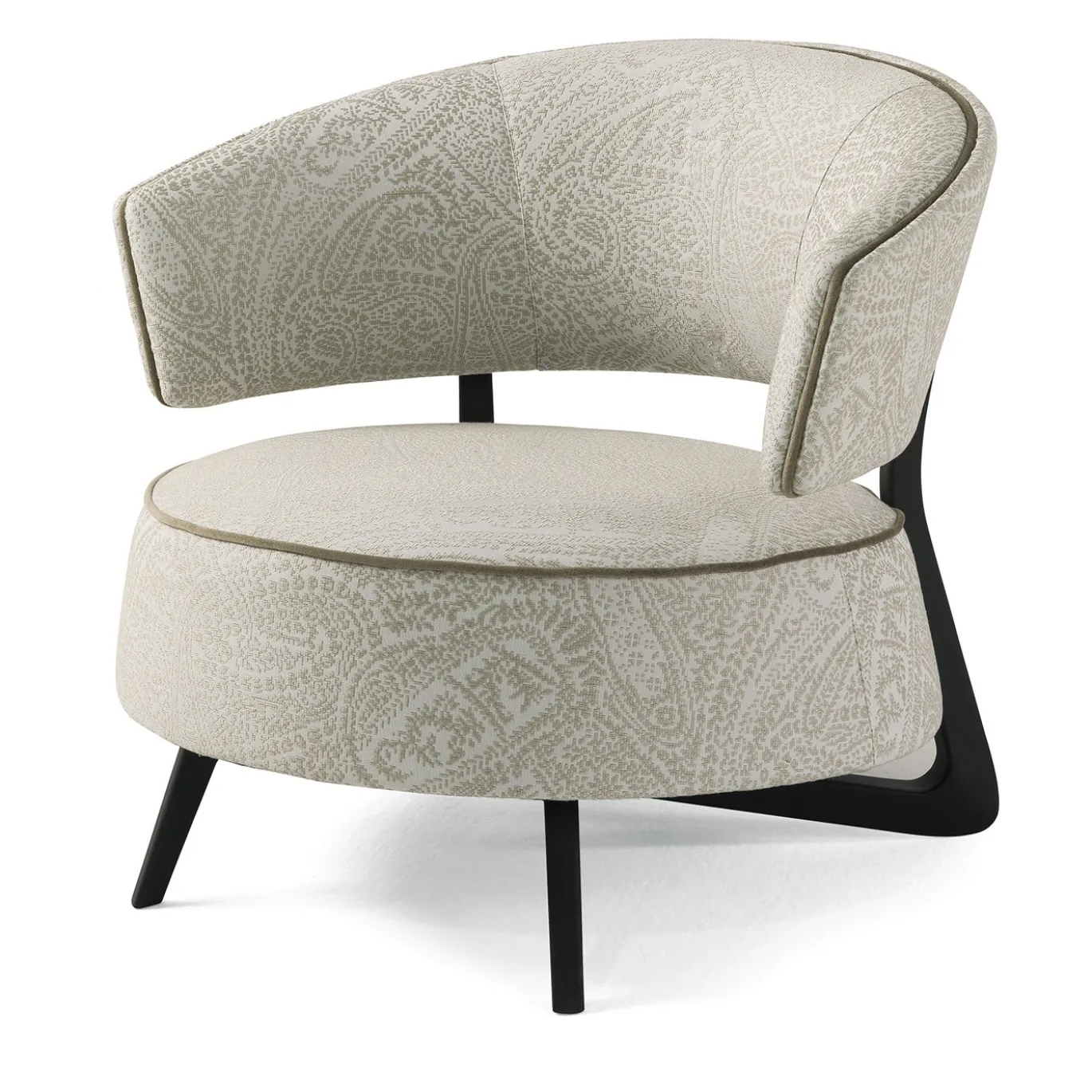 Poltrona Lounge Diana in Velluto Beige