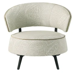 Poltrona Lounge Diana in Velluto Beige